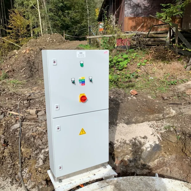 Control panel and wastewater treatment technology at the Čertov resort