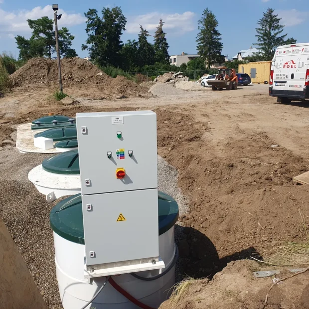 Rozvádzač a technológia čistenia odpadových vôd v Ždani